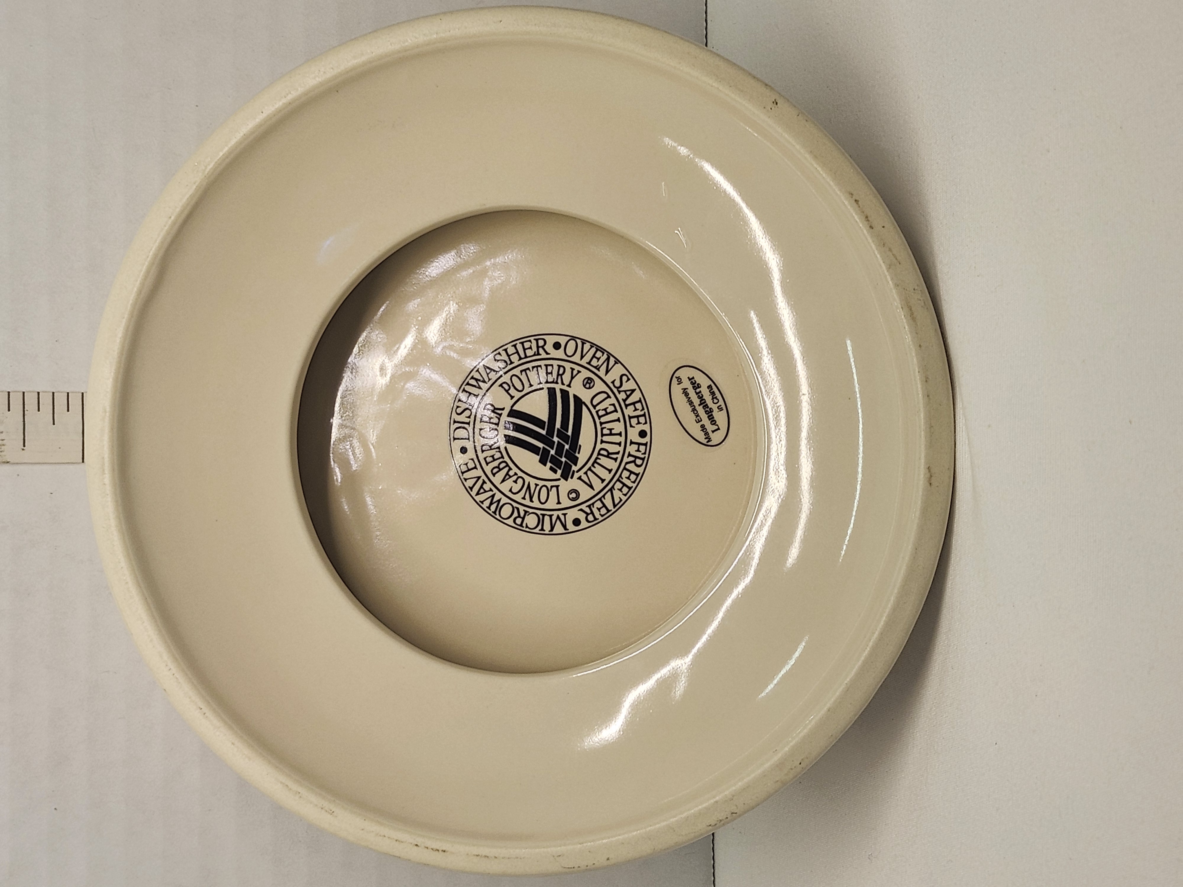 Vintage Longaberger Woven Traditions Solid Cream Large Crock & Pitcher Riser Base – Image 3