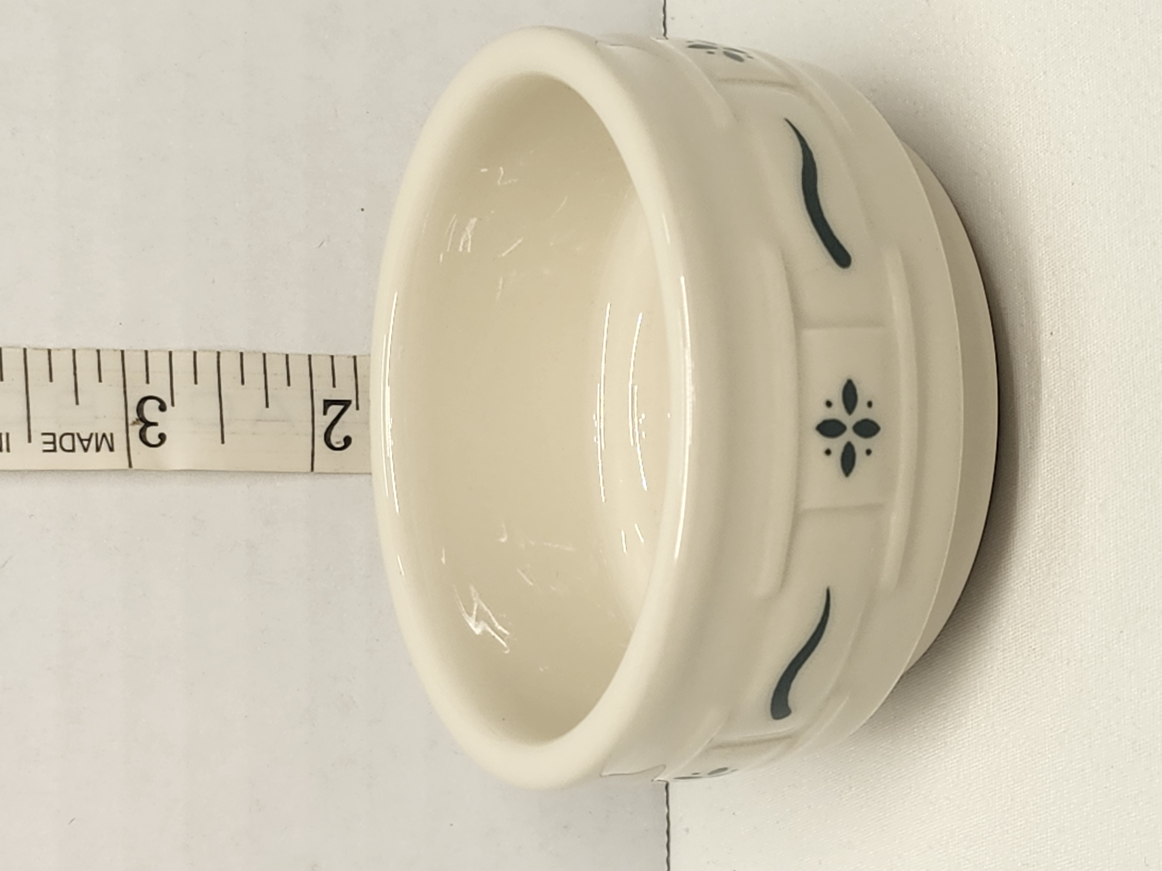 Vintage Longaberger Woven Traditions Heritage Green Stacking Custard Cup Ramekin – Image 2