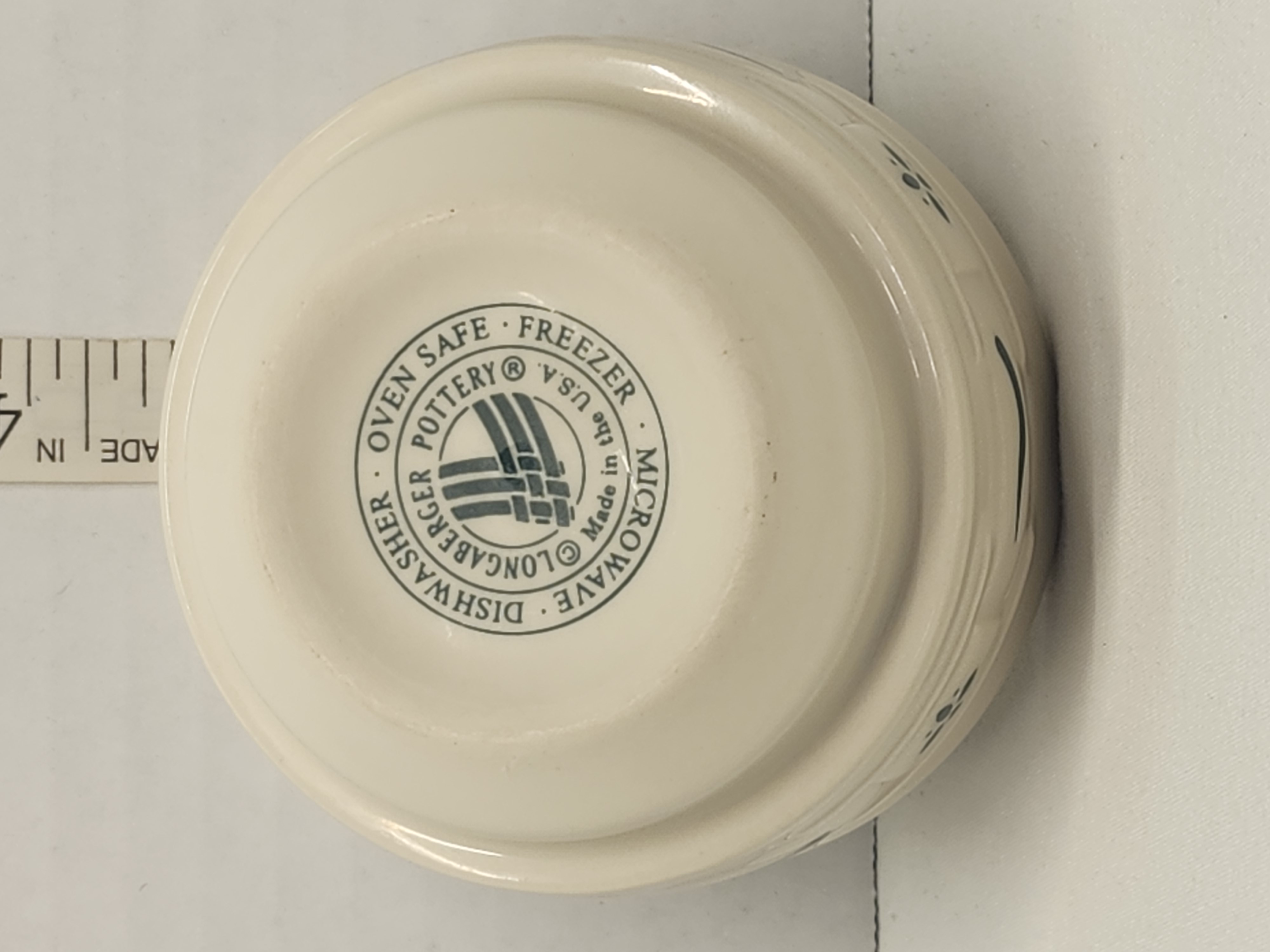 Vintage Longaberger Woven Traditions Heritage Green Stacking Custard Cup Ramekin – Image 3