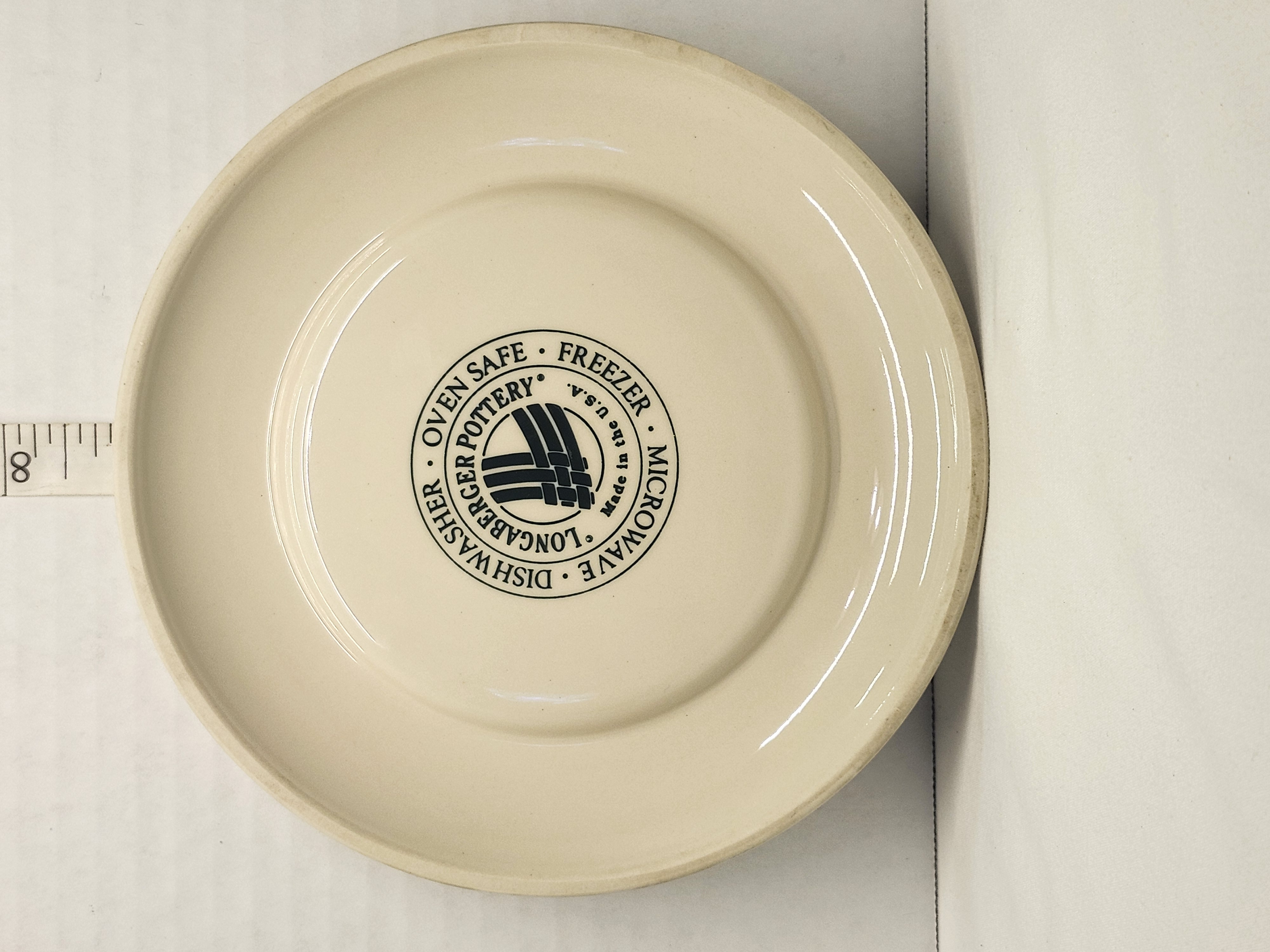 Vintage Longaberger Woven Traditions Heritage Green 7" Dish Warmer Crock Riser – Image 3