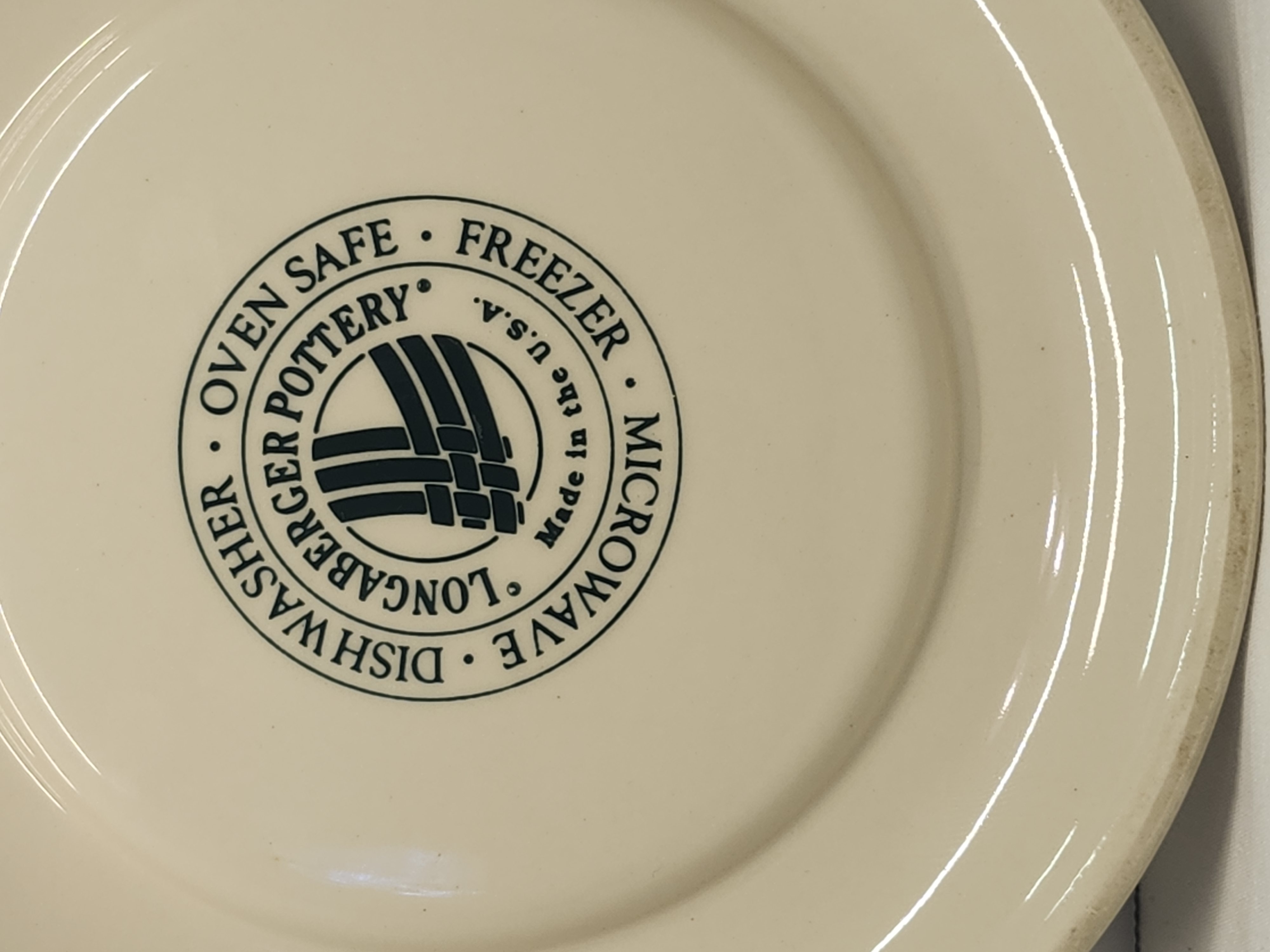 Vintage Longaberger Woven Traditions Heritage Green 7" Dish Warmer Crock Riser – Image 4