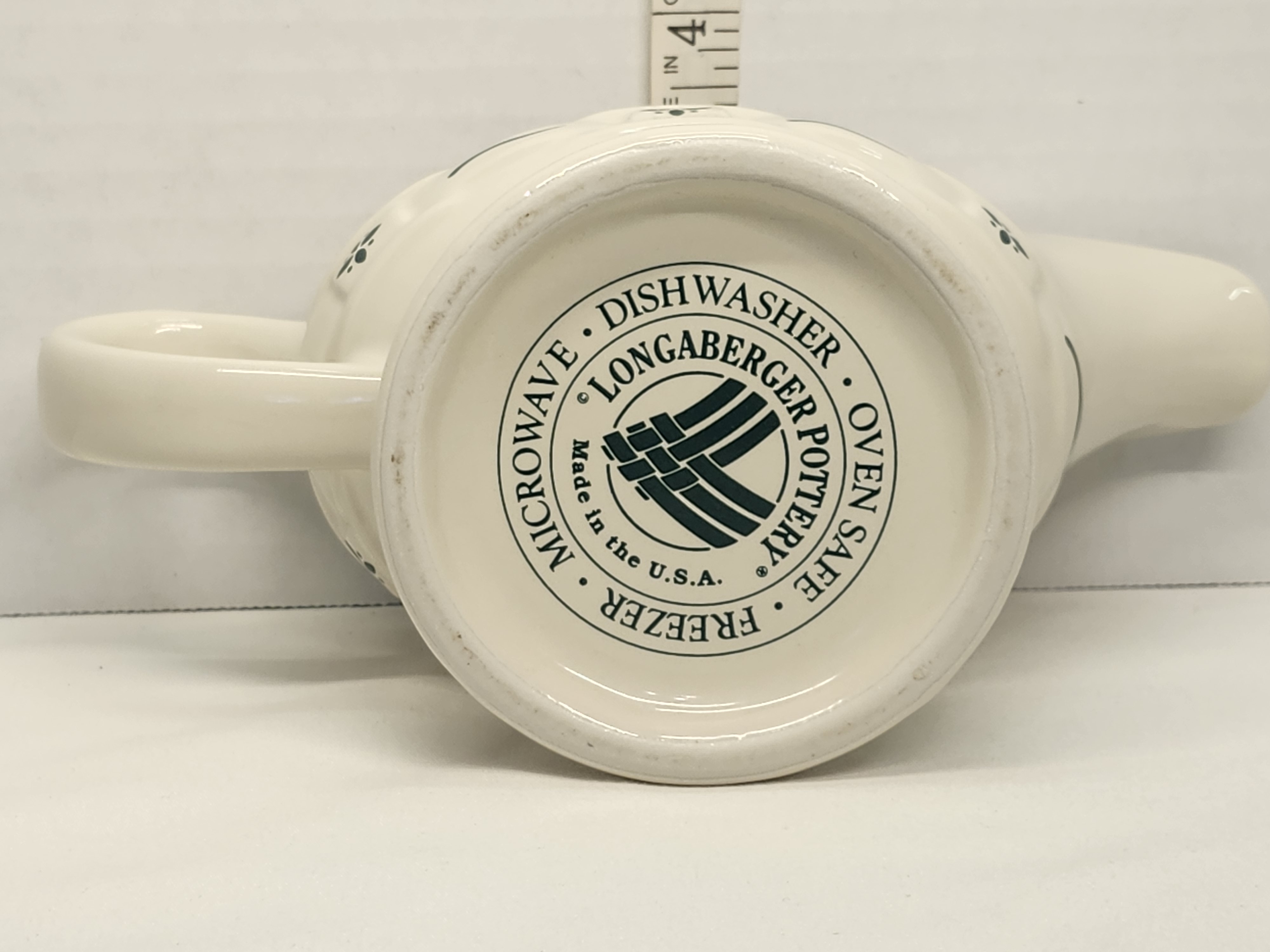 Vintage Longaberger Woven Traditions Heritage Green Gravy Boat - USA – Image 3