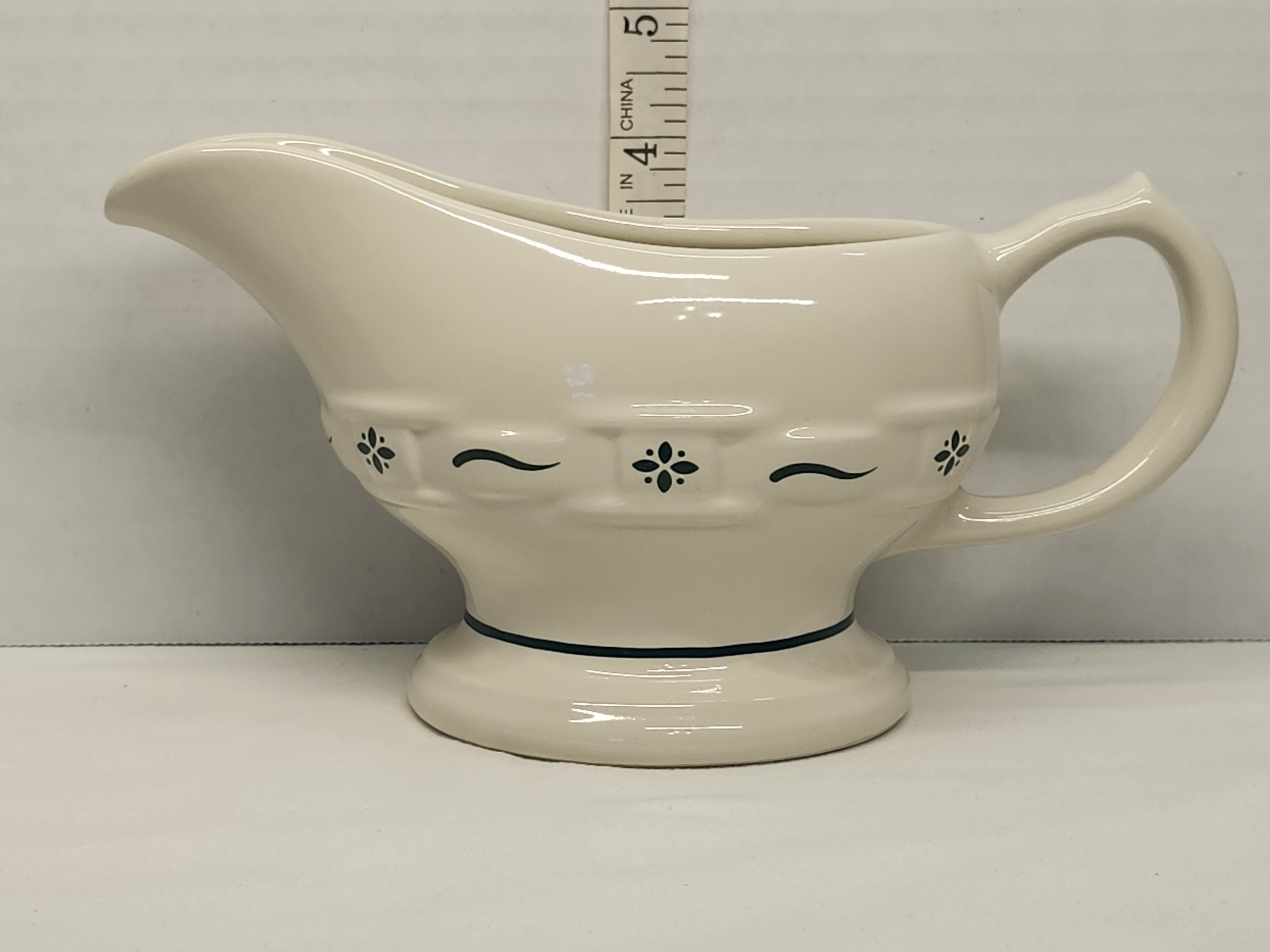 Vintage Longaberger Woven Traditions Heritage Green Gravy Boat - USA – Image 1