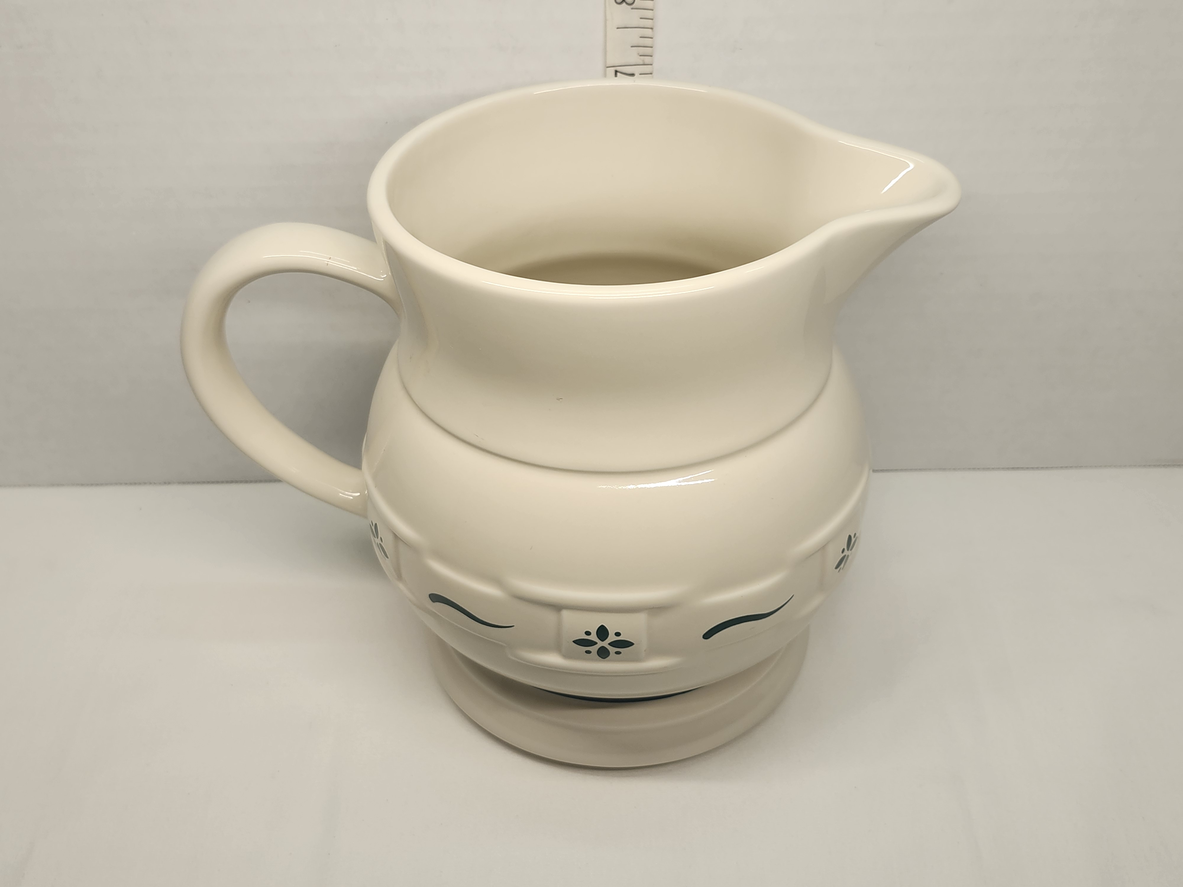 Vintage Longaberger Woven Traditions Heritage Green 2-Quart Water Pitcher - USA – Image 2