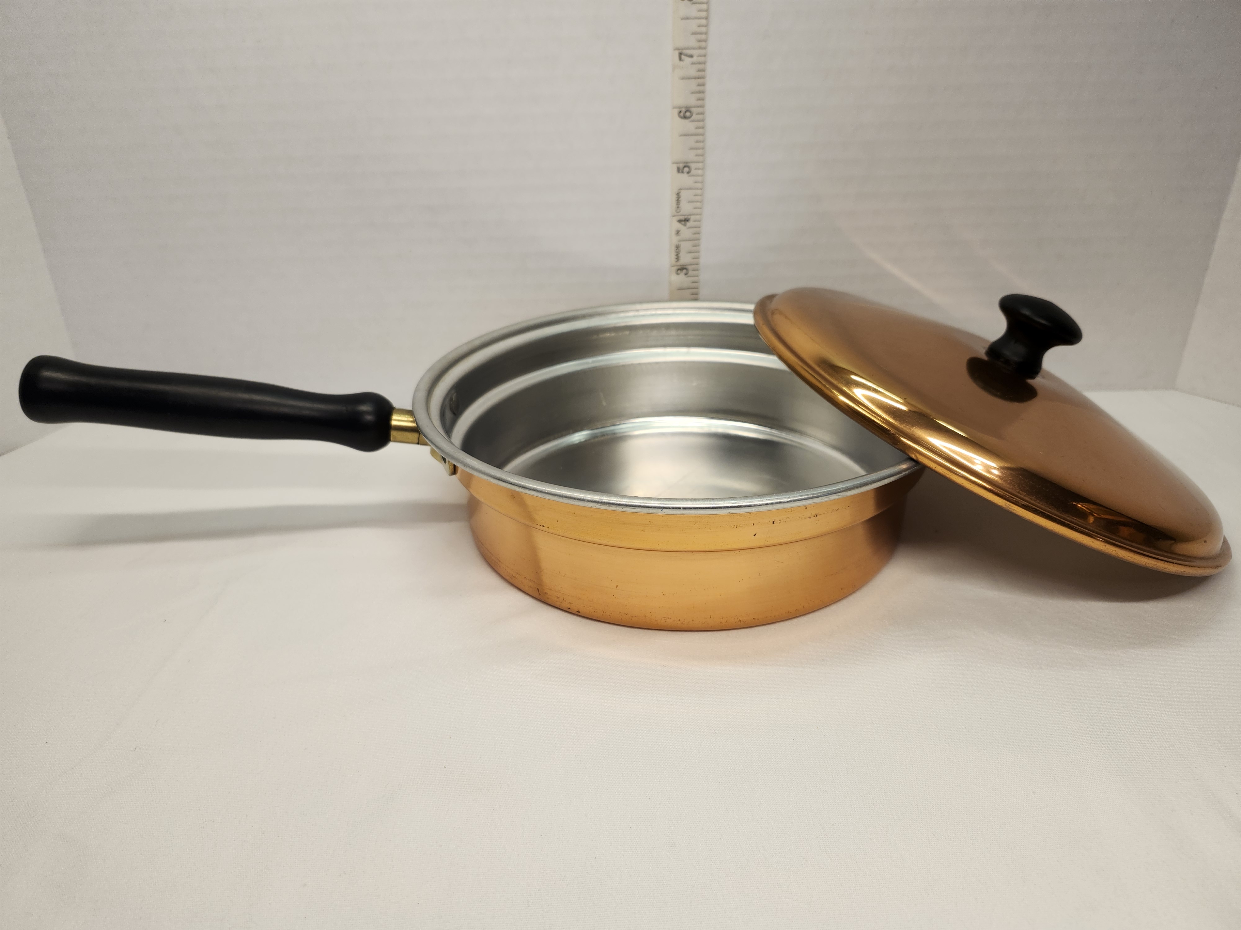 Vintage Mid-Century Copper & Brass Chafing Dish Set - 5-Piece – Image 2