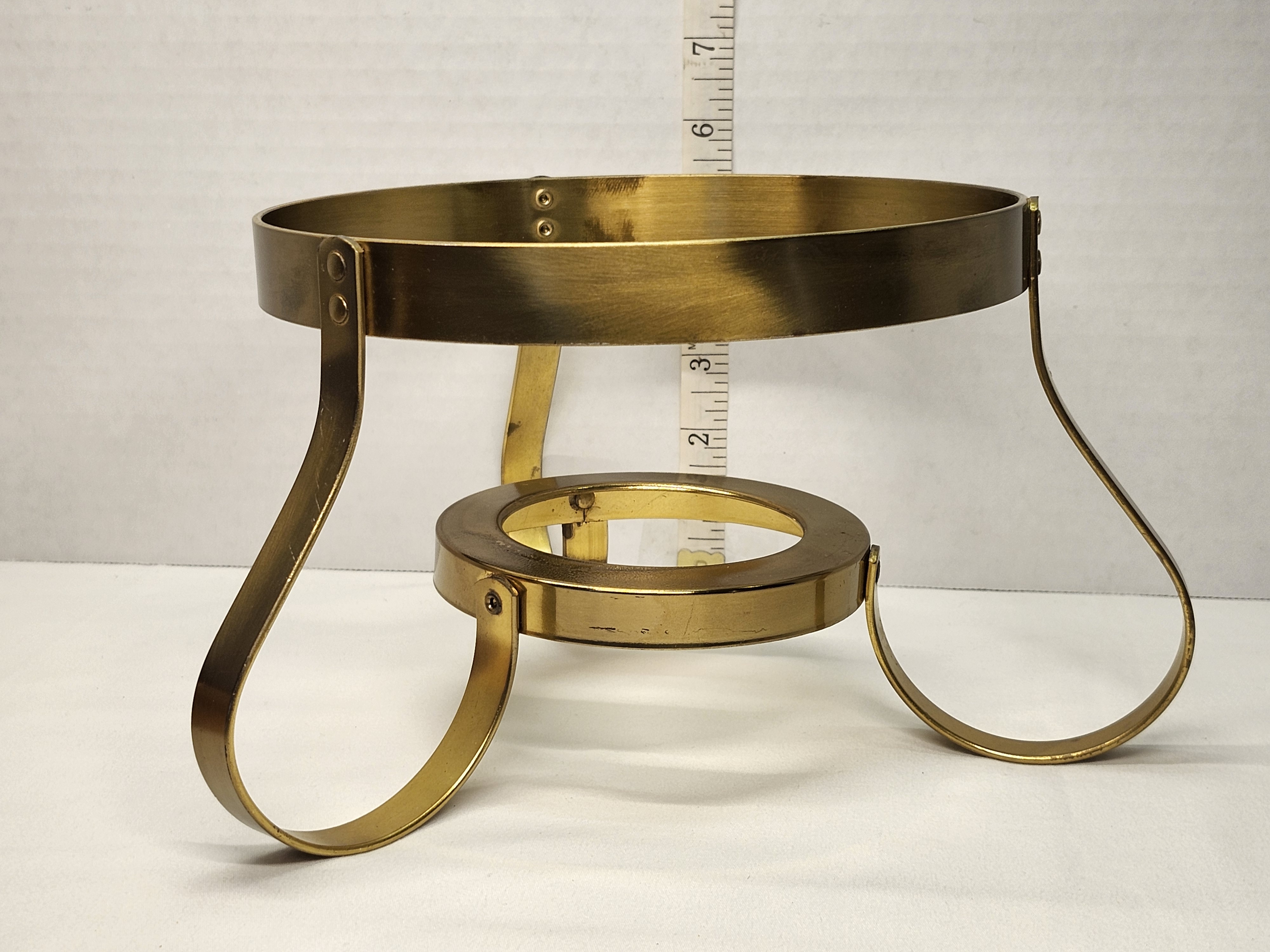 Vintage Mid-Century Copper & Brass Chafing Dish Set - 5-Piece – Image 6