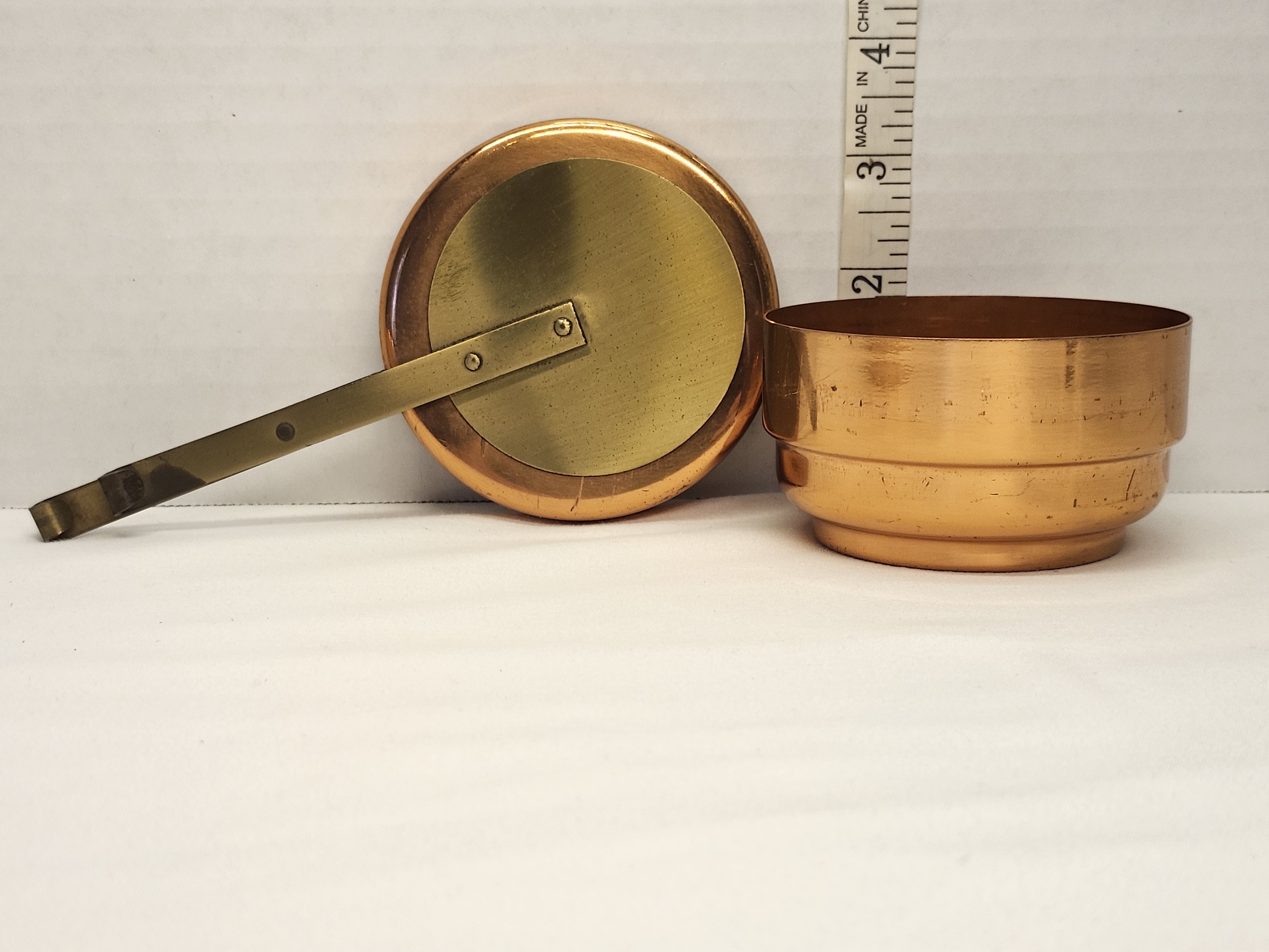 Vintage Mid-Century Copper & Brass Chafing Dish Set - 5-Piece – Image 5