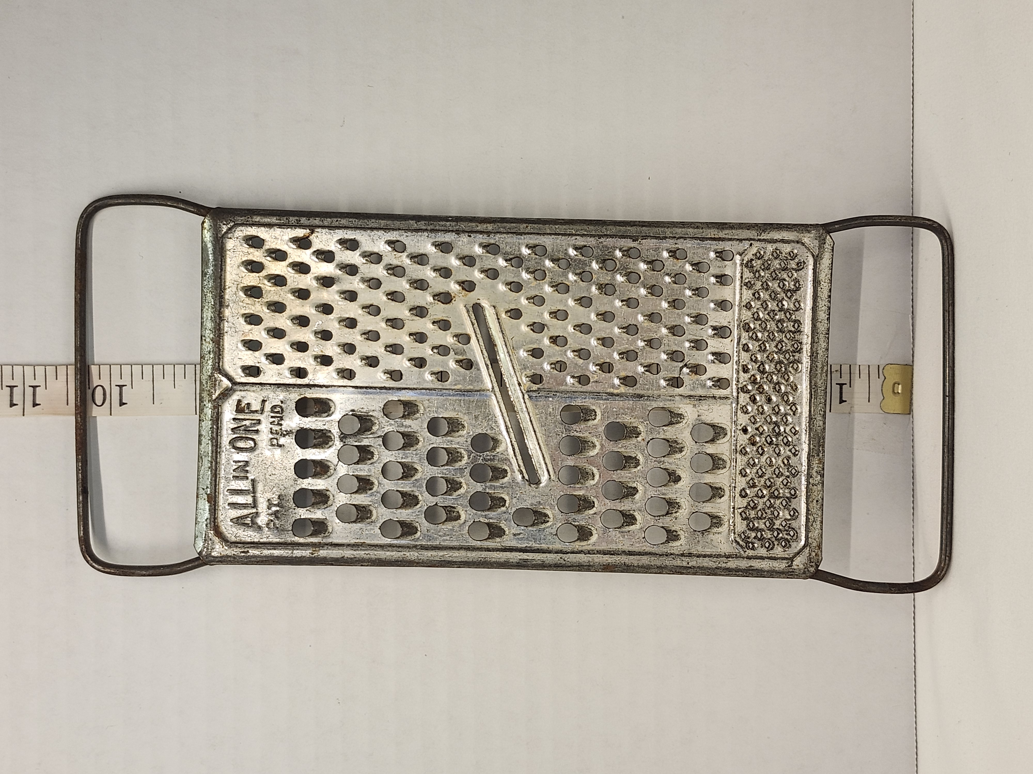 Vintage "All In One" Metal Hand Grater & Slicer - Primitive Farmhouse Decor – Image 1