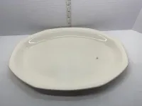 Vintage Homer Laughlin Cream Ceramic Platter - Clipped Corner Oval (15.5") – Image 3