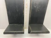 Set of 2 Vintage Farmhouse Style Black Wall Sconce Shelves – Image 3