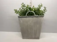 Farmhouse Metal Wall Pocket Planter with Pig Detail – Image 2