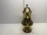 Vintage Brass Swirl Design Coffee Pot - Ornate Decorative Teapot – Image 3