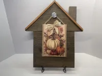 Handmade Wooden House Interchangeable Holiday Sign Display Bundle (6-Piece Set) – Image 5
