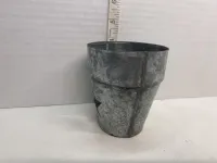 Rustic Galvanized Metal Planter Bucket with Cutout Star – Image 2