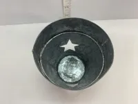 Rustic Galvanized Metal Planter Bucket with Cutout Star – Image 4