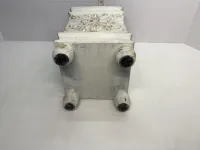 Ornate Whitewash Square Fleur-de-Lis Footed Planter & Decorative Vase (11.5") – Image 4