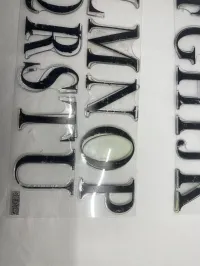 Iron Orchid Designs "Typesetting" Alphabet & Numbers Decor Stamp Set - used IOD Stamp – Image 5