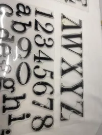 Iron Orchid Designs "Typesetting" Alphabet & Numbers Decor Stamp Set - used IOD Stamp – Image 3