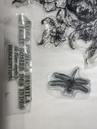 Iron Orchid Designs "Rose Toile" Floral & Dragonfly Decor Stamp Bundle - Loose IOD Elements – Image 1