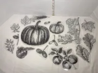 Iron Orchid Designs "Fruitful Harvest" Autumn Pumpkin & Leaf Decor Stamp Bundle - Loose IOD Elements – Image 1