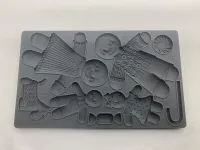  Iron Orchid Designs "Ginger & Spice" Christmas Gingerbread Silicone Mould - IOD Mould Slightly USED  – Image 1