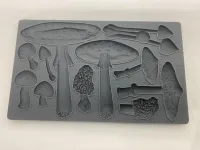 Slightly USED Iron Orchid Designs "Toadstool" Woodland Mushroom Silicone Mould - IOD Mould – Image 1