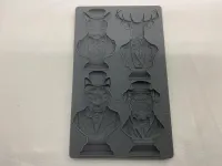 Iron Orchid Designs "Invitation Only" Dapper Gentleman Animal Busts Silicone Mould - IOD Mould Slightly USED  – Image 1