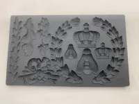 Iron Orchid Designs "Laurel" Regal Crown & Bee Silicone Mould - IOD Mould Slightly USED  – Image 1
