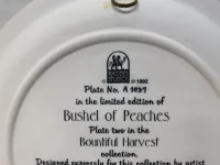 1992 Rhodes Studios 3D Collector Plate "Bushel of Peaches" by Kathleen O'Malley - 8.5 Inch – Image 4