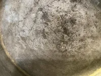 Antique Hand-Hammered Copper Pot Cauldron with Riveted Brass Handles - Rustic Planter – Image 3