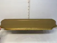 Vintage Gold Wooden Wall Shelf with 5 Hooks - Key Rack & Display Ledge – Image 3