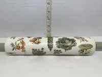 Vintage Botanical Mushroom & Pumpkin Decorative Wooden Rolling Pin – Image 2