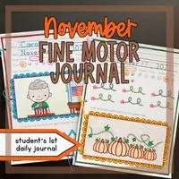 November Fine Motor Journal for Preschoolers – Image 1