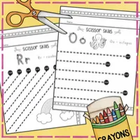 Scissor Skills with Alphabet Practice: Preschool Fine Motor Practice - Level 1 of 3 – Image 4