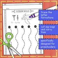Scissor Skills and Alphabet Practice Level 2: Curves and Zigzags – Image 2