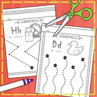 Scissor Skills and Alphabet Practice Level 2: Curves and Zigzags – Image 4