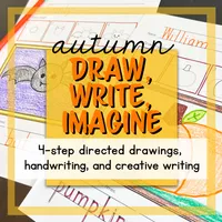 FALL Draw, Write & Imagine — Directed Drawing + Handwriting & Creative Writing Practice – Image 1