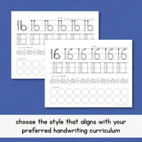 Numbers 11–20 Handwriting and Counting Practice – Image 3