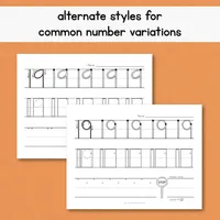 Numbers 1-20 Handwriting Formation Practice – Image 4