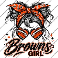 Browns Girl DTF Transfer – Image 1