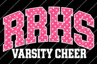 Custom Cheer Shirt – White, X Small, RRHS Varsity Pink