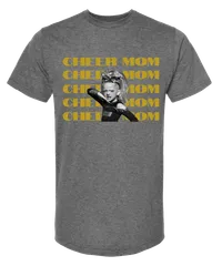 Cheer Mom - Custom Picture & Name – Heather Charcoal, Small