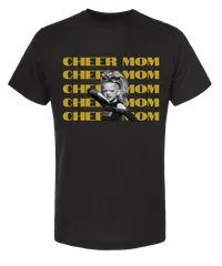 Cheer Mom - Custom Picture & Name – Black, X Small