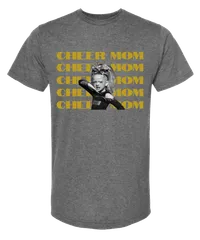 Cheer Mom - Custom Picture & Name – Charcoal, XX Large