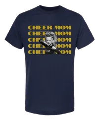 Cheer Mom - Custom Picture & Name – Navy, Large