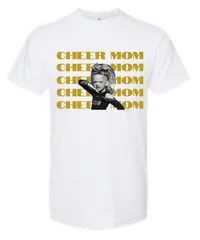 Cheer Mom - Custom Picture & Name – White, X Large