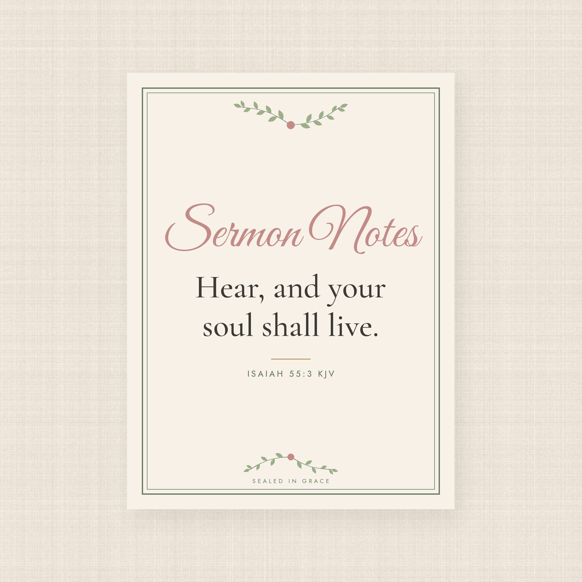 Sermon Notes Spiral Notebook – Image 1