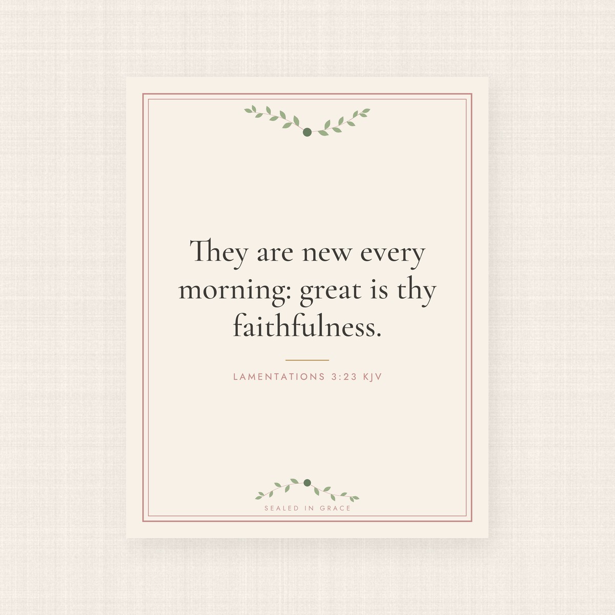 New Every Morning Art Print (11x14) – Image 1