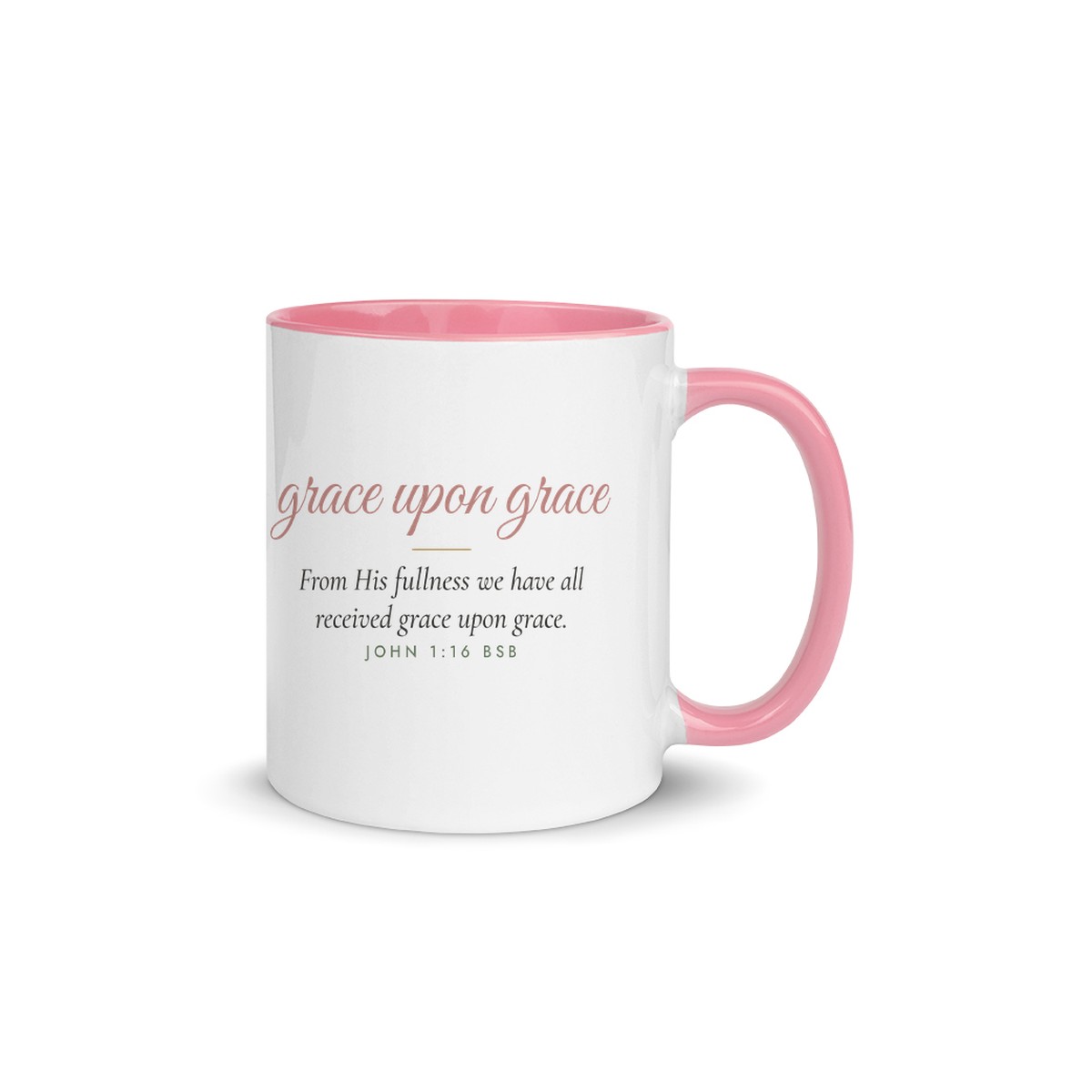 Grace Upon Grace Blush Mug (11 oz) – Image 1