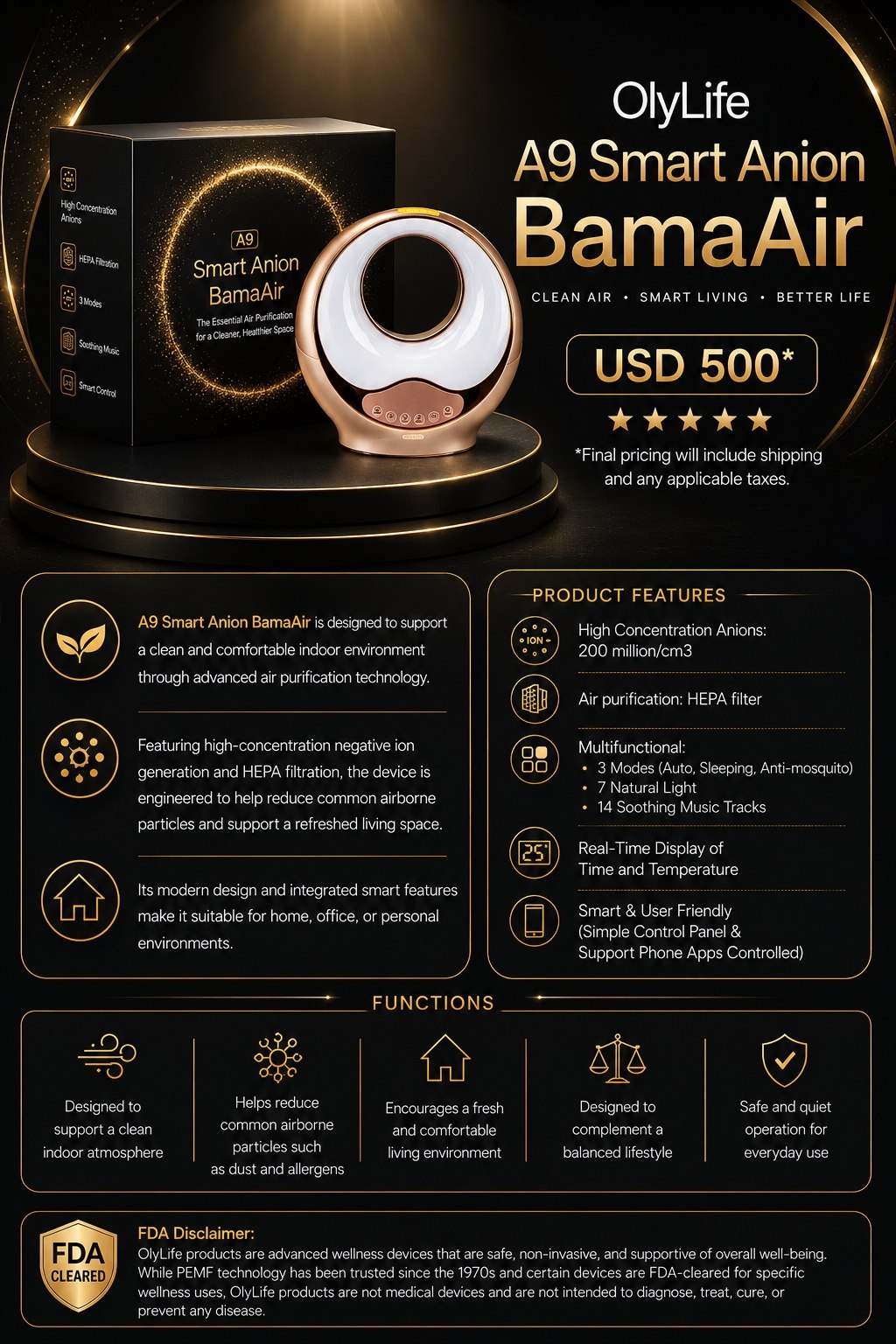 A9 Smart Anion BamaAir – Image 2